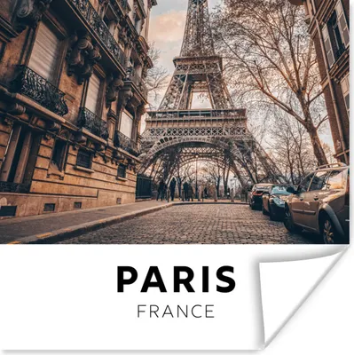 Produktbild von MuchoWow® Poster Paris - Frankreich - Eiffelturm 100x100 cm - Babyzimmer