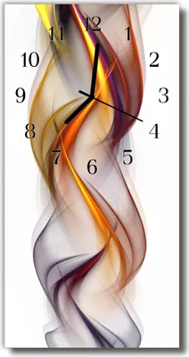 Produktbild von Tulup Glasuhr Wanduhr Küchenuhr Echt-Glas 30x60 Abstrakt Mehrfarbig