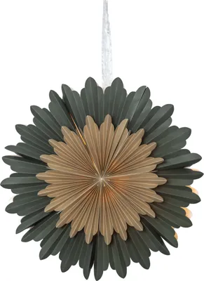 Produktbild von STAR Trading Stern Papier Crystal 50cm grün innen ohne Beleuchtung