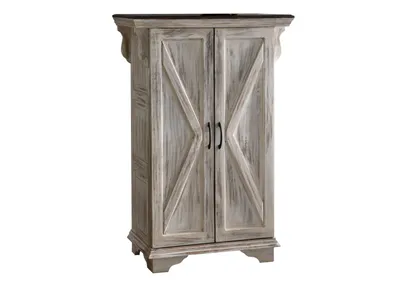Image de MASSIVMOEBEL24 | Armoire 90x45 Manguier ciré Blanc antique CASTLE-ANTIK #267