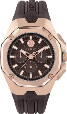 Produktbild von Philipp Plein PWTBA0223 OCTAGON HYPER-$PORT braun roségold Silikon Herren Uhr