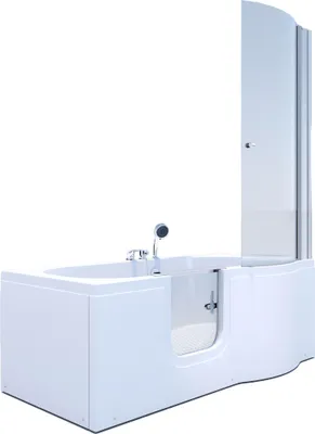 Produktbild von Seniorendusche und Badewanne mit Tür S12D-EH-L-EC Dusche 170x85cm