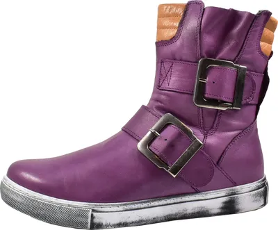 Produktbild von Andrea Conti Damen Stiefelette Leder rockiger Biker Boot 0346833, Größe:38 EU, Farbe:Violett