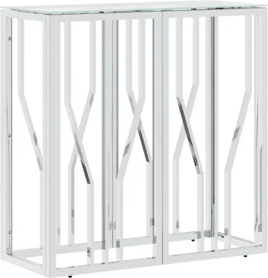 Produktbild von vidaXL Konsolentisch 70x30x70 cm Edelstahl und Glas