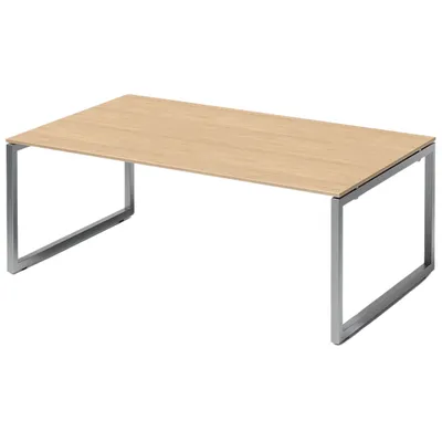 Produktbild von Bisley Cito Konferenztisch O-Gestell fixiert - Nachbildung Ahorn, Gestell: Silber, Größe:  200 x 120 cm