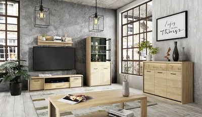 Produktbild von MINIO TV-Schränke mit Decorplatte COMO 12 Natural Hikora Farbe