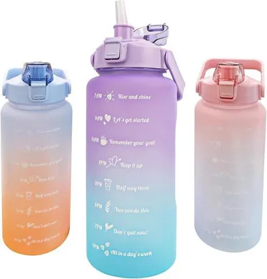 Produktbild von Sportflasche 2 Liter - BPA-frei - farbwechsender Sportbecher