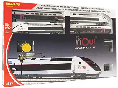 Produktbild von Mehano T871 Inoui TGV elektrisches Zugset, Weiß, Grau, Violett, Schwarz, 607 x 370 x 54 cm