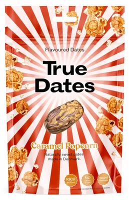 Zdjęcie produktu dla True Dates Caramel Popcorn daktyle smakowe 100g