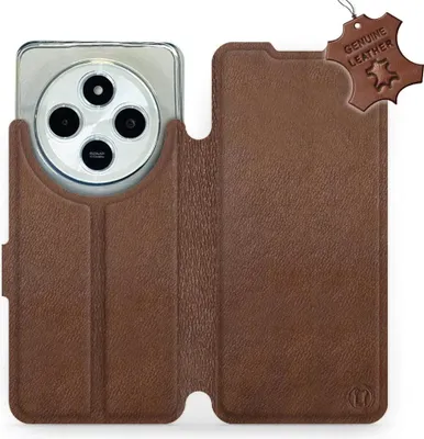 Produktbild von Echtleder Handyhülle für Xiaomi POCO C75, Mobiwear Leather, Braun