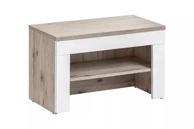 Zdjęcie produktu dla Półka na buty TELA – dąb wellington/biały połysk