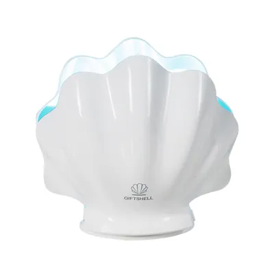 Produktbild von Sternenhimmel Projektor LED Nachtlicht, Muschel Design, 7 Farben, Timer & Fernbedienung, wiederaufladbar, für Kinderzimmer & Schlafzimmer
