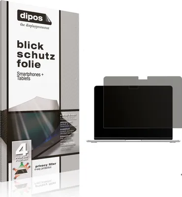 Produktbild von Blickschutzfolie für Apple MacBook Air 13 Zoll M4 2025 matt Schutzfolie Folie Display Schutz dipos