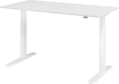 Image de Bureau assis/debout XMKA16, 1600 x 800 x 700-1200 mm, blanc/blanc