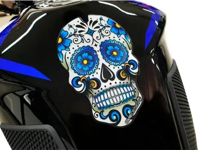Produktbild von PUIG 3673A Skull Tankprotektor passend fuer HONDA NT650V DEAUVILLE Blau