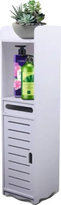 Obrázok produktu pre Kúpeľňová skrinka, priestorovo úsporný dizajn, odolná konštrukcia, BIELA