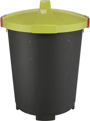 Produktbild von Abfallbehälter 45L, verschließbar, platzsparend, schwarz