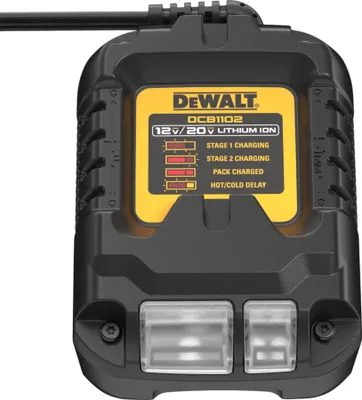 Produktbild von DeWalt DCB 1102 E2 Akku Starter Set 18 V mit 2x Powerstack Akku 1,7 Ah + DCB 1102 Ladegerät