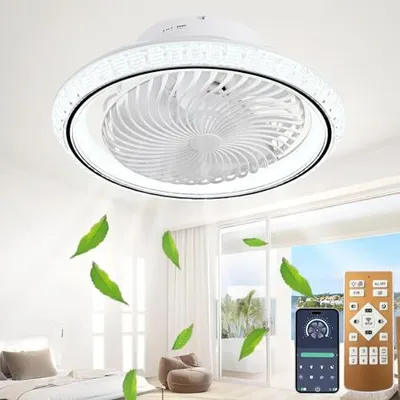 Produktbild von Deckenventilator Beleuchtung LED -Licht, dimmbare unsichtbare 360 ° Rotatable, Timer Ruhige Lampe, 72 W Fernbedienung App, Wohnzimmer, Schlafzimmer,