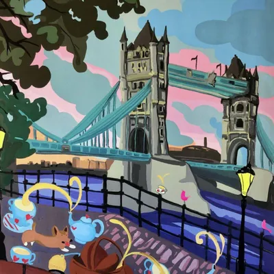 Obrázok produktu pre Diamantová mozaika, Tower Bridge, 30x40 cm, kreatívne diamanty