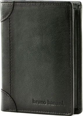 Produktbild von bruno banani Leder Geldbörse Wallet Black schwarz