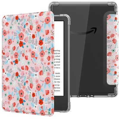 Produktbild von MoKo Hülle für 6" Kindle Basic 11. Generation (2024/2022), Frühlingsrosa