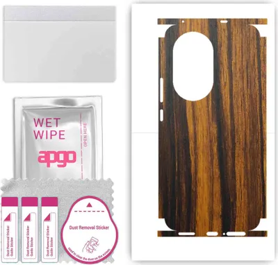 Produktbild von apgo Rückseite + Seiten Schutzfolie, Skin, kompatibel mit Huawei Nova 12 Ultra, Hinten Displayschutzfolie aus Vinylfolie, kratzfest, einfache Montage - Tigerwood