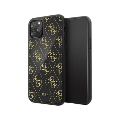 Produktbild von Guess Hüllen Schutzhülle Guess 4G Double Layer Glitter iPhone 11 Pro schwarz