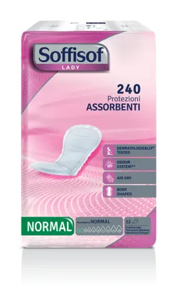 Immagine prodotto di Soffisof Lady Normal - 240 salvaslip per donne - Salvaslip per l'incontinenza - 2 gocce