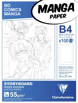 Produktbild von Clairefontaine 3329680940398, Kunstpapier, 55 g/m², 100 Blätter