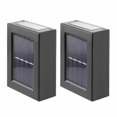 Zdjęcie produktu dla 2 szt. solarnych lamp LED do użytku na zewnątrz, wodoodporne, z automatycznym oświetleniem schodów, tarasu i chodnika – DoubleLights