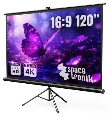 Produktbild von Projektionsleinwand mit Stativ 120" 4K Spacetronik