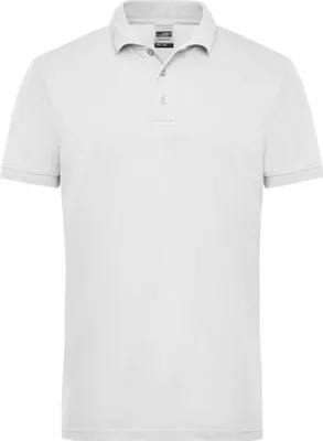 Produktbild von James & Nicholson Herrenpoloshirt Workwear,Gr. 3XL,weiß