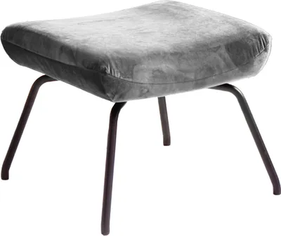 Produktbild von KAWOLA Hocker LOTTE Polsterhocker velvet silber