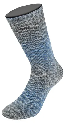 Produktbild von Lana Grossa - Meilenweit 100g Merino Extrafine Shades 7235 hellgrau dunkelgrau hellblau dunkelblau nachtblau
