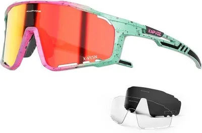 Produktbild von Famanu Sportbrille mit polarisierten Gläsern - 3 wechselbare Linsen