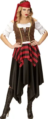 A woman dressed as a pirate.