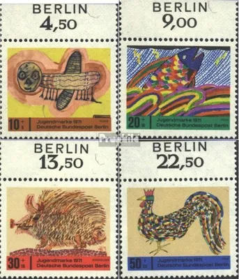 Produktbild von Briefmarken Berlin (West) 1971 Mi 386-389 Bogenzudruck (kompl.Ausg.) postfrisch Jugend