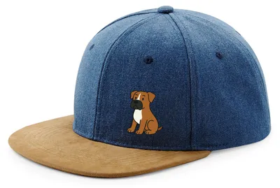 Produktbild von Huuraa Cappy Mütze Boxer Boxi Comic Denim Baumwolle und Polyester Snapback Kappe Geschenkidee