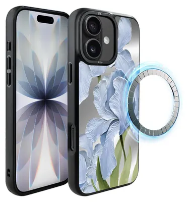 Zdjęcie produktu dla Etui do iPhone 17, kompatybilne z MagSafe, czarne matowe boki, błękitny irys