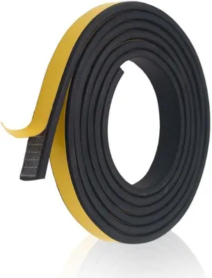 Produktbild von Selbstklebender Dichtband - 25 mm x 10 mm x 2 m - Weicher Gummiabdichtungsstreifen - Selbstklebender Dichtstreifen für Türen/Fenster/Kästen - Lärmschutz - Schallschutz - Schokfest - Dichtband für Fenster/Deuren