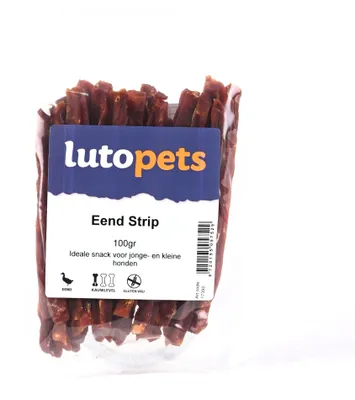 Produktbild von Lutopets Entenstreifen – 100 g – Getrockneter Hundesnack