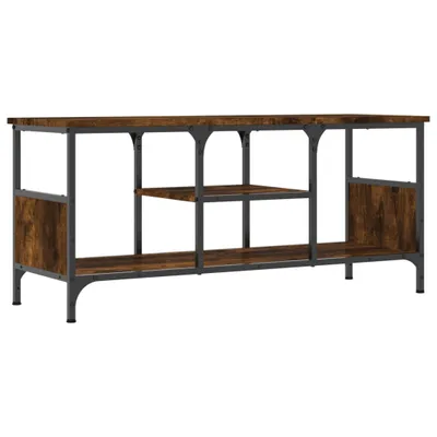 Obrázok produktu pre vidaXL TV skrinka Smoked Oak 100x35x45 cm Materiál drevo a železo