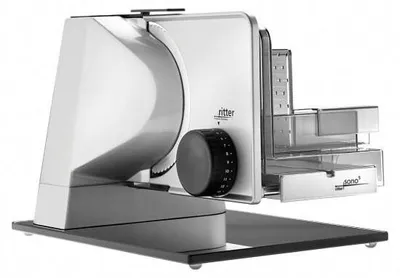 Zdjęcie produktu dla Krajalnica uniwersalna Ritter sono5, 65 W, w pełni metalowa, ząbkowana krawędź
