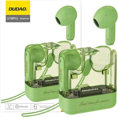 Obrázek produktu pro Dudao U18Pro Bluetooth 5.3 TWS sluchátka - Zelená KP38024
