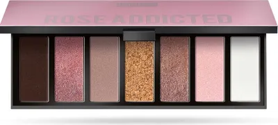 Obrázok produktu pre PUPA Milano Makeup Stories Compact, Prášok, Kovová, Dymový, Vyhladenie, Ruže, Rose Addicted, 7 farba/farieb, Matte, Kovová, Leštený povrch