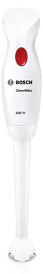 A white Bosch hand blender is shown against a white background.
