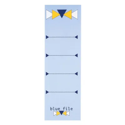 Produktbild von 10 bluefile Ordneretiketten blue file blau für 8,0 cm Rückenbreite