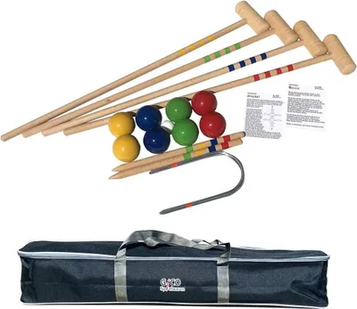 Produktbild von GICO KROBOC - 2 Spiele in 1 - Krocketspiel Croquet und Boccia Spiel im Set -3108