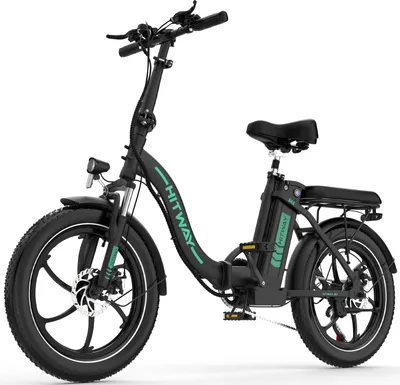 Produktbild von HITWAY 20" Fat Tire E-Bike Klappräder,250W/36V/12Ah,Max.Reichweite bis zu 35-90km , Heckmotor 432 Wh, Off-Road mit Shimano 7 Gängen,Herren Damen